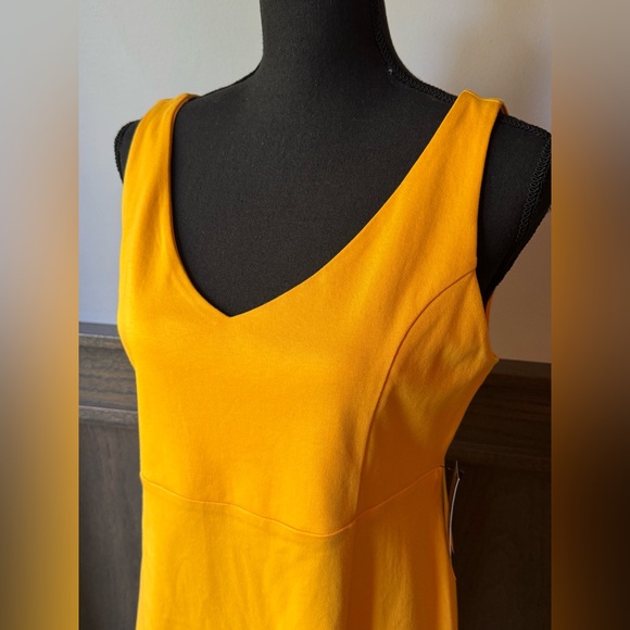 New York & Company Vibrant fall Yellow Midi Dress NWT - Picture 5 of 7